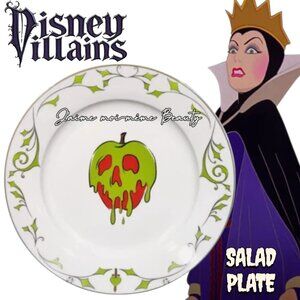 Disney Poison Apple Villains Porcelain Salad Plates - Set of 2 NWT